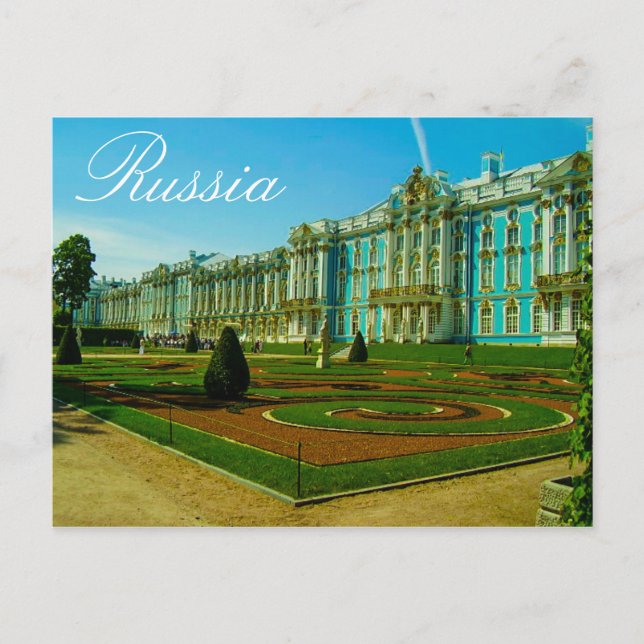 Postal Tsarskoye Selo Pushkin Cathrine Palace Rusia (Anverso)