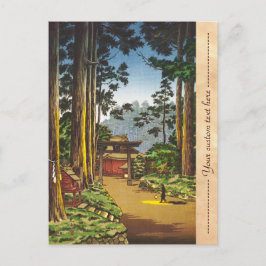 Postal Tsuchiya Koitsu esboza lugares famosos en Japón