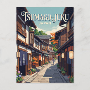 Postal Tsumago, Japón, callejón Japón
