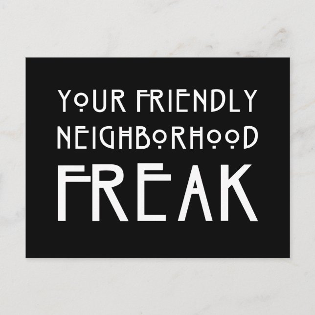 Postal Tu amistoso barrio loco (Anverso)