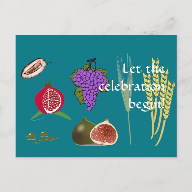 Postal Tu B'Shvat (Anverso)