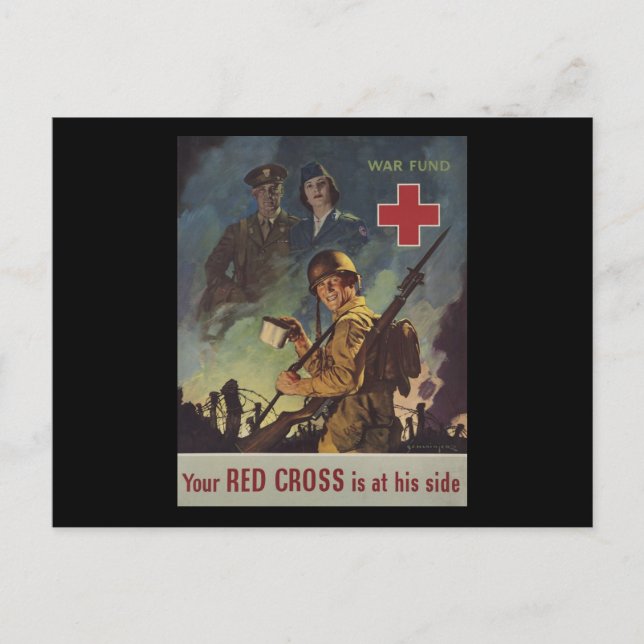 Postal Tu Cruz Roja Está A Su Lado (Anverso)