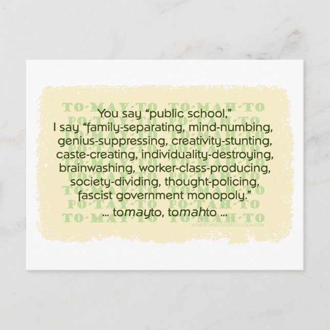 Postal Tú dices tomate (Anverso)