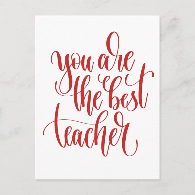 Postal Tu Eres El Mejor Profesor (Anverso)