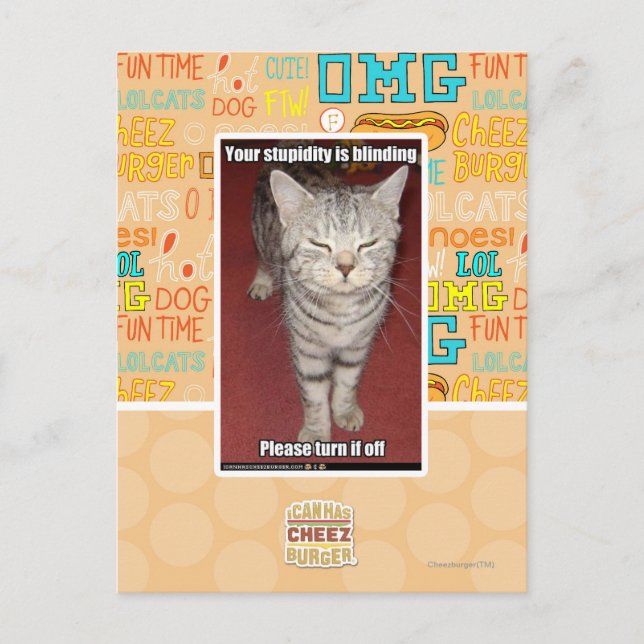 Postal Tu estupidez es cegadora 2 (Anverso)