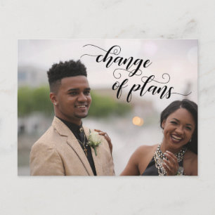Postal Tu foto + cambio de planes boda pospuesta