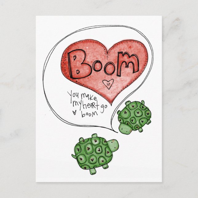 Postal tú haces mi corazón (Anverso)