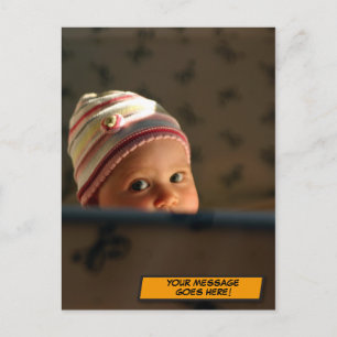 Postal Tu Mensaje Foto Diversión Retro Arte Pop Cómic