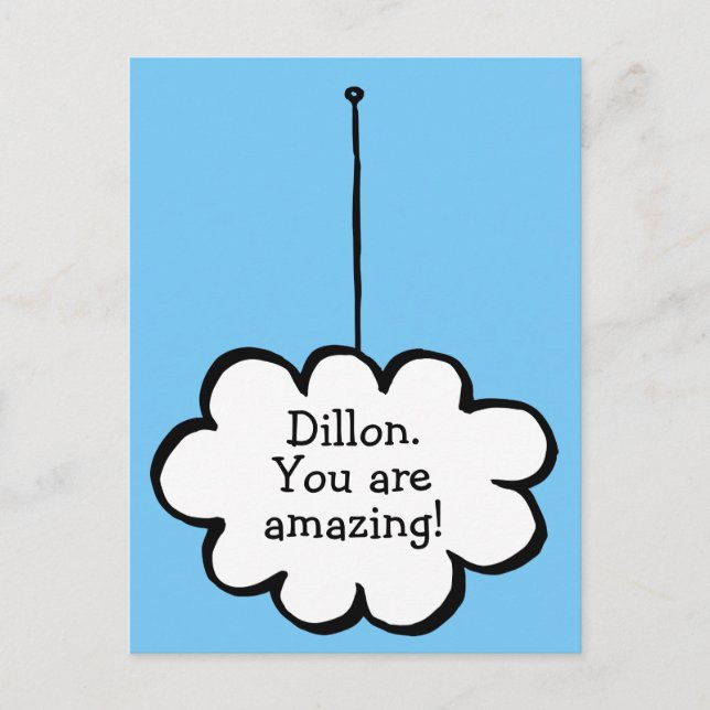 Postal Tu mensaje sueña la nube en una cadena (Anverso)