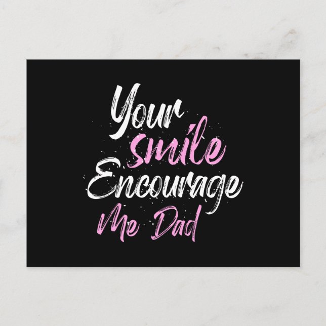 Postal Tu sonrisa me anima papá (Anverso)