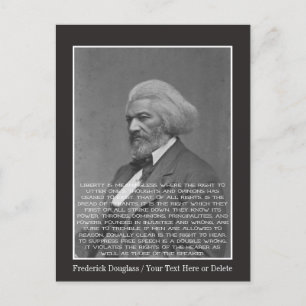 Postal Tu texto/color Frederick Douglass Black History