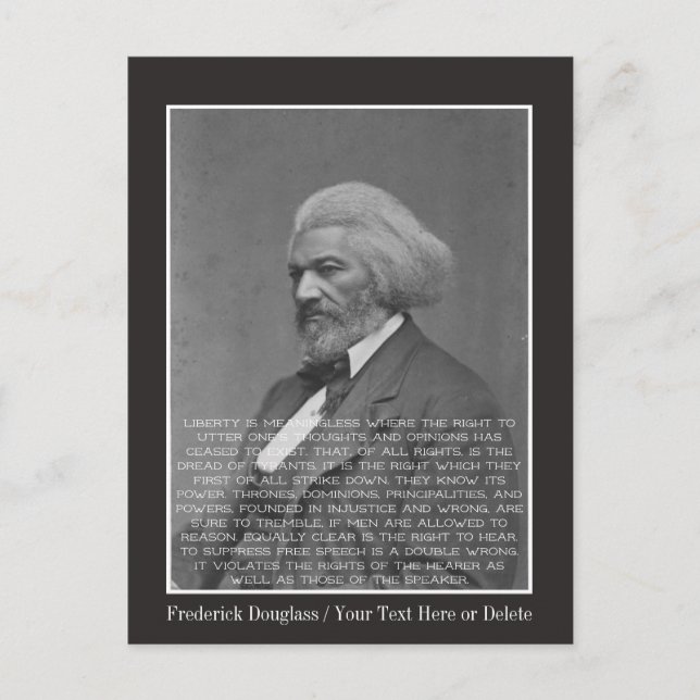 Postal Tu texto/color Frederick Douglass Black History (Anverso)
