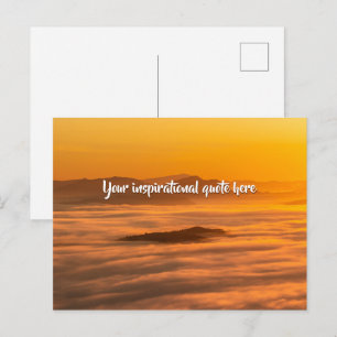 Postal Tu texto personalizado amanecer sobre paisaje brum