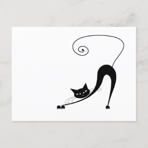 Postal Tu texto - Pose 9 de carácter de gato negro