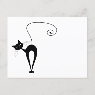 Postal Tu texto - Poster de caracteres de gato negro