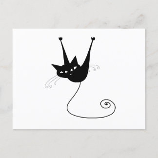 Postal Tu texto - Poster de caracteres de gato negro