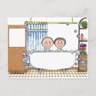 Postal Tub Time Couple - Regalo Personalizado personaliza