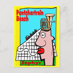 Postal Tuba Head recuerda la playa de Pontchartrain