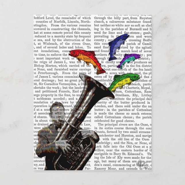 Postal Tuba Y Pescado (Anverso)