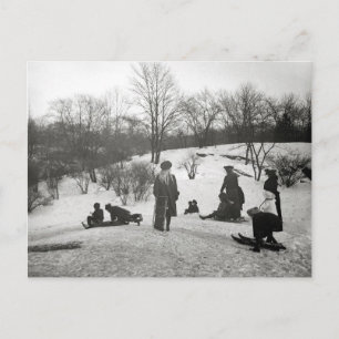 Postal Tubing en Central Park, 1906