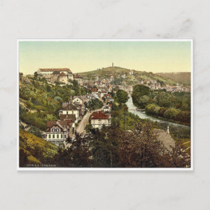 Postal Tubingen, Wurtemburg, Alemania, rara fotocámara