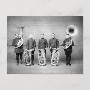 Postal Tubistas de la Banda de Policía, 1915