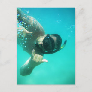 Postal tubo de buceo perfecto