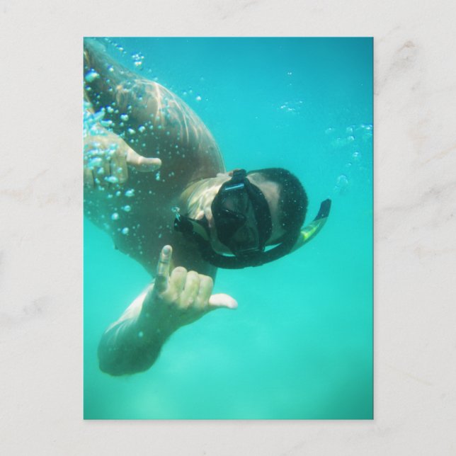 Postal tubo de buceo perfecto (Anverso)