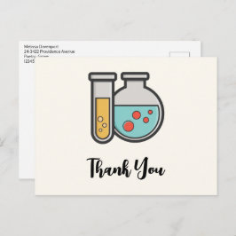 Postal Tubo de ensayo de química y vaso de precipitados G