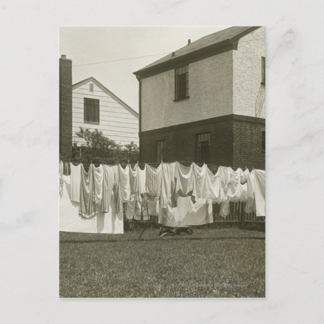 Postal Tubo de lavado fuera de las casas (Anverso)