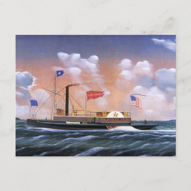 Postal Tubo de vapor Victoria 1859 (Anverso)