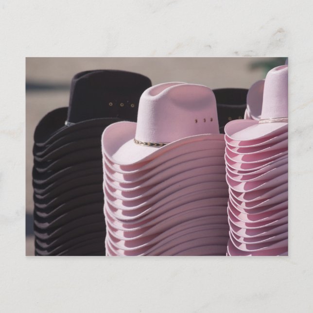 Postal Tucson, Arizona. Gorras de vaqueros para hombres y (Anverso)