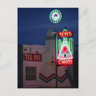 Postal Tucumcari esta noche. TeePee Curiosidades. Ruta 66