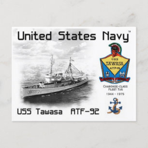 POSTAL TUG DE LA FLOTA DEL ATF-92 DE USS TAWASA
