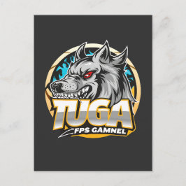 Postal TUGA Wolf Gaming Logo Esports Style