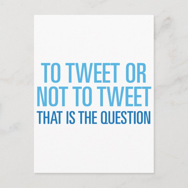 Postal Tuitear o no tuitear (Anverso)