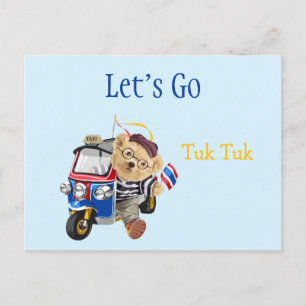Postal Tuk de oso lindo Tuk Tai Personalizado tailandés