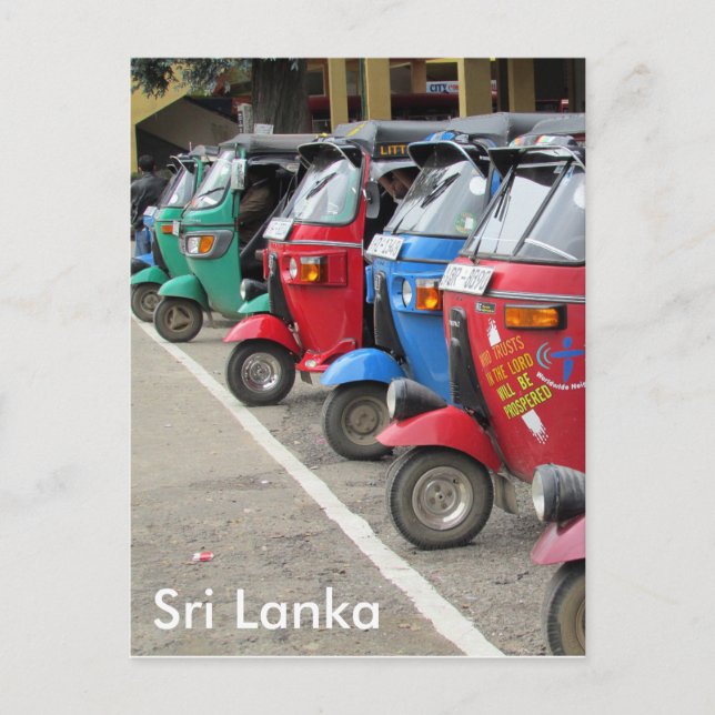 Postal tuk tuk colombo (Anverso)