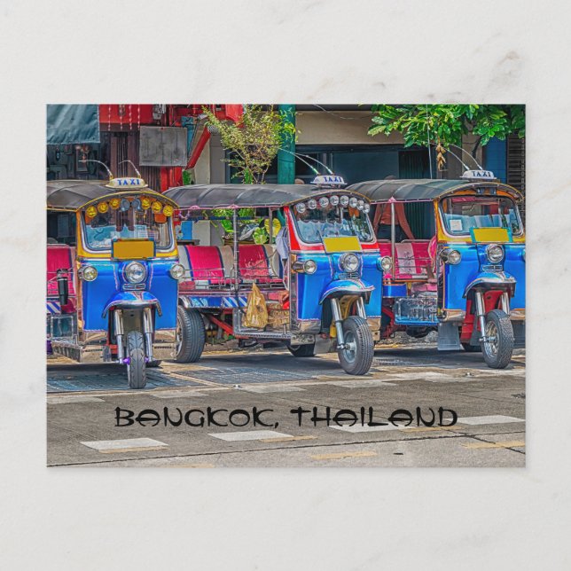 Postal Tuk tuks, Bangkok, Tailandia (Anverso)