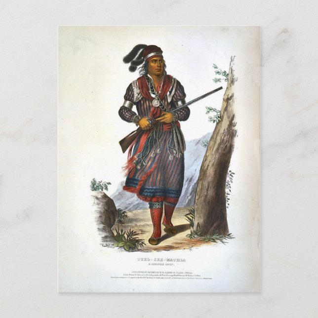 Postal Tuko-See Mathla A Seminole Chief (Anverso)