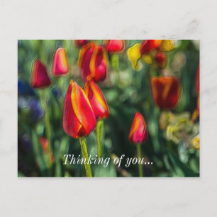 Postal Tulip Garden Pensamiento Textualizado De Tu Postca