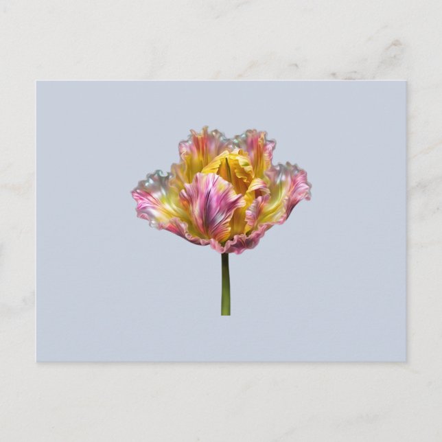 Postal Tulip Rufled Holográfico Irlandés (Anverso)