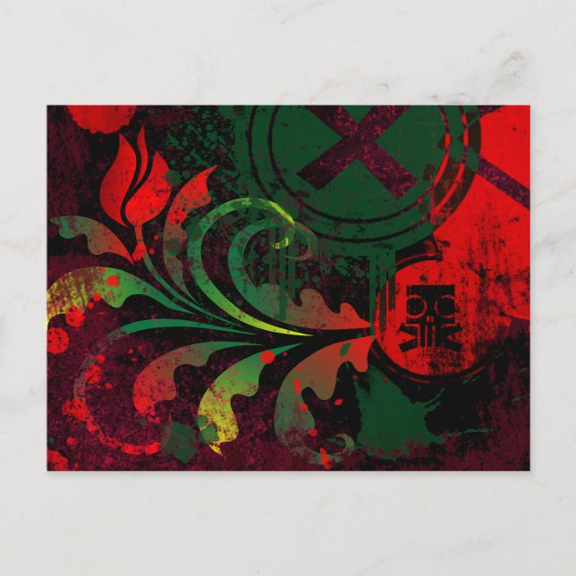 Postal tulipán de grifo (Anverso)