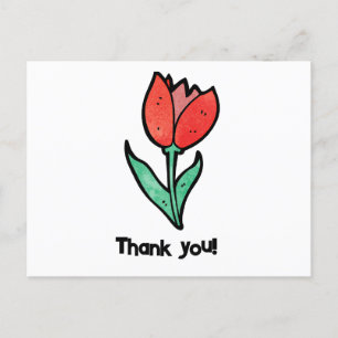 Postal Tulipán Elegante Gracias a los Maestros