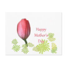 tulipán rojo, feliz día de la madre