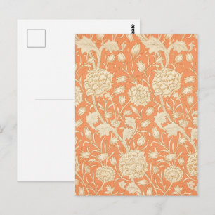 Postal Tulipán Silvestre Naranja Arte Floral de William M