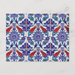 Postal Tulipán turco Arabesco oriental Floral Arte visual