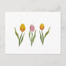 Postal Tulipanes acuarelas/Tulpen de acústica