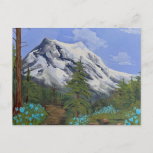 Postal Tulipanes azules en una caminata