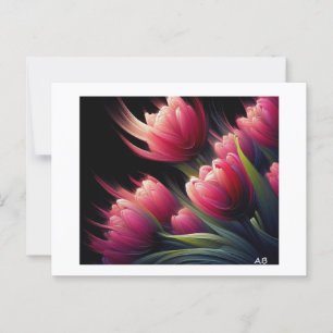 Postal Tulipanes contra negro,